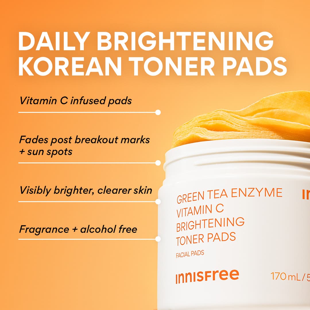 Green Tea Enzyme Vitamin C Brightening Toner Pads - Image 2