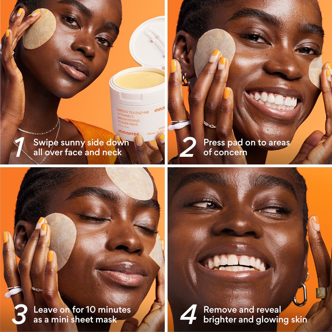 Green Tea Enzyme Vitamin C Brightening Toner Pads - Image 9